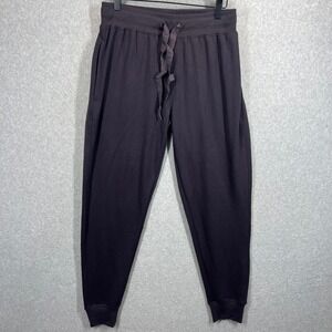 Luxome Essential Modal Fleece Joggers Mens L Dark Purple Lounge Sweatpants EUC